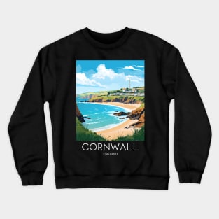 A Pop Art Travel Print of Cornwall - England Crewneck Sweatshirt
